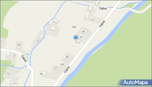 Dąbie, Dąbie, 103, mapa Dąbie