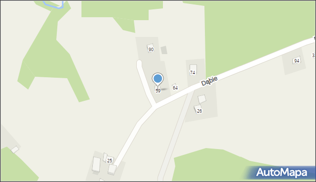 Dąbie, Dąbie, 59, mapa Dąbie