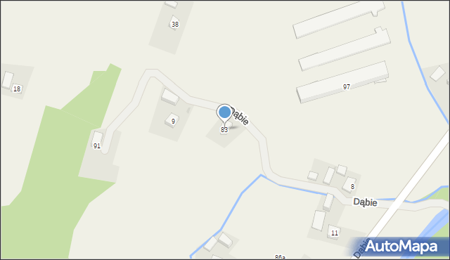 Dąbie, Dąbie, 83, mapa Dąbie