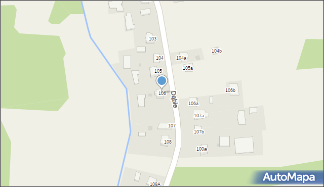 Dąbie, Dąbie, 106, mapa Dąbie