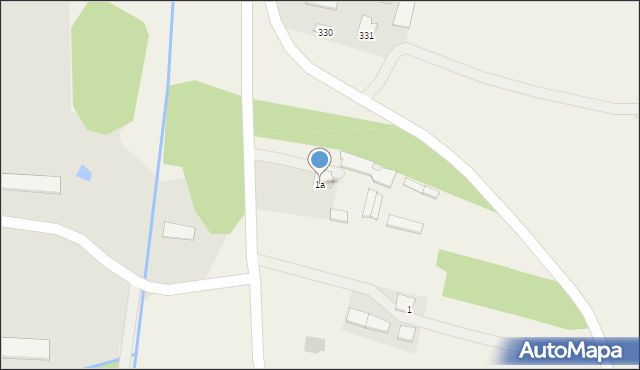 Dąbie, Dąbie, 1a, mapa Dąbie