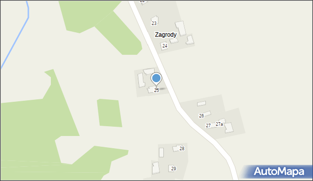 Dąbie, Dąbie, 25, mapa Dąbie