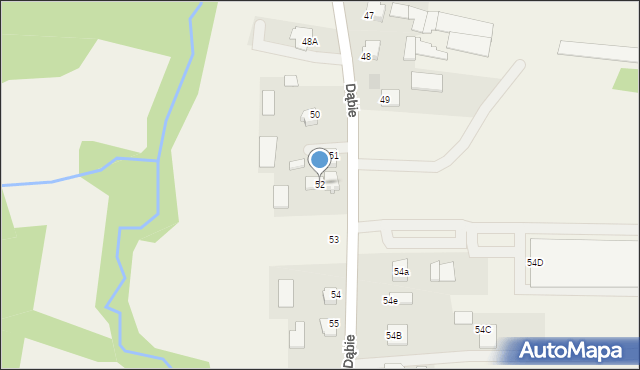Dąbie, Dąbie, 52, mapa Dąbie