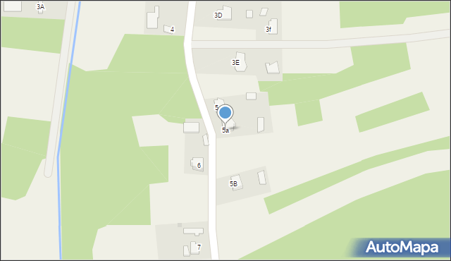Dąbie, Dąbie, 5a, mapa Dąbie