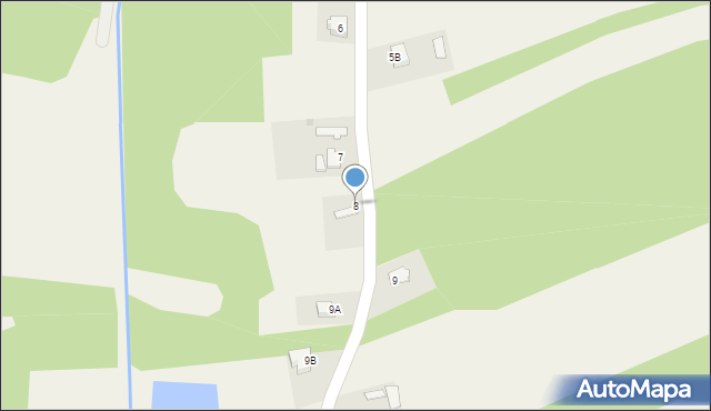 Dąbie, Dąbie, 8, mapa Dąbie
