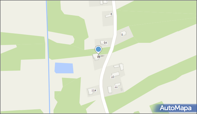 Dąbie, Dąbie, 9B, mapa Dąbie