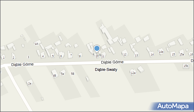 Dąbie, Dąbie, 10, mapa Dąbie