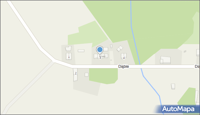 Dąbie, Dąbie, 3, mapa Dąbie