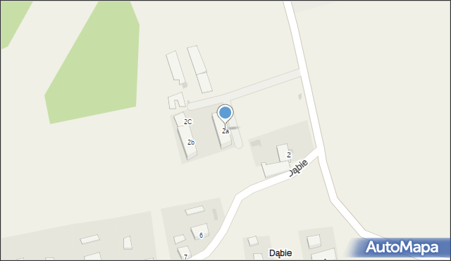 Dąbie, Dąbie, 2a, mapa Dąbie