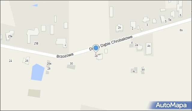 Dąbie Chrobakowe, Dąbie Chrobakowe, 1a, mapa Dąbie Chrobakowe