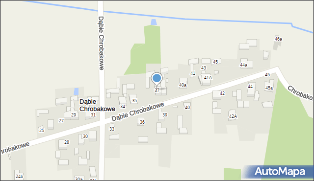 Dąbie Chrobakowe, Dąbie Chrobakowe, 37, mapa Dąbie Chrobakowe