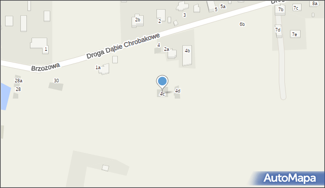 Dąbie Chrobakowe, Dąbie Chrobakowe, 4c, mapa Dąbie Chrobakowe