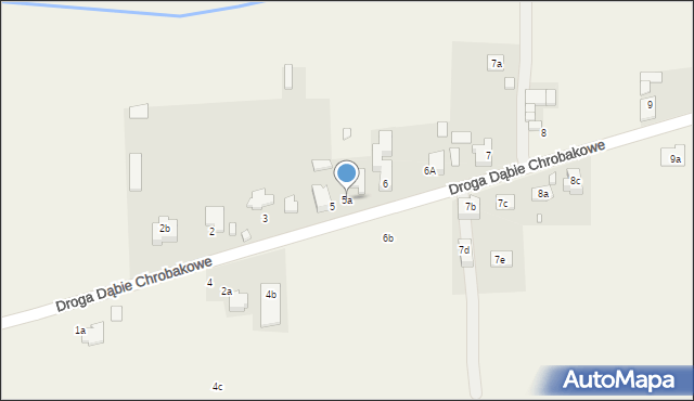 Dąbie Chrobakowe, Dąbie Chrobakowe, 5a, mapa Dąbie Chrobakowe