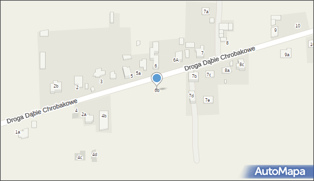 Dąbie Chrobakowe, Dąbie Chrobakowe, 6b, mapa Dąbie Chrobakowe