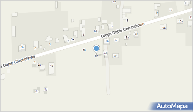 Dąbie Chrobakowe, Dąbie Chrobakowe, 6c, mapa Dąbie Chrobakowe