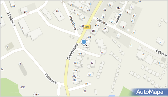 Dąbki, Darłowska, 47f, mapa Dąbki