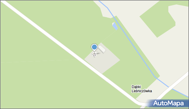 Dąbki, Dąbki, 21, mapa Dąbki