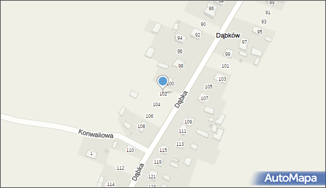 Dąbków, Dąbka Stanisława, gen., 102, mapa Dąbków