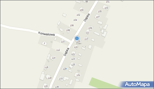 Dąbków, Dąbka Stanisława, gen., 117, mapa Dąbków