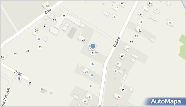 Dąbków, Dąbka Stanisława, gen., 24, mapa Dąbków