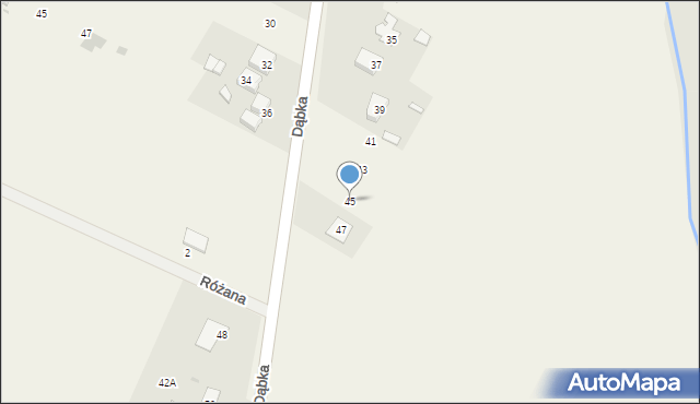 Dąbków, Dąbka Stanisława, gen., 45, mapa Dąbków