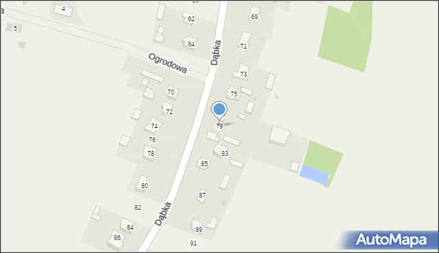 Dąbków, Dąbka Stanisława, gen., 79, mapa Dąbków