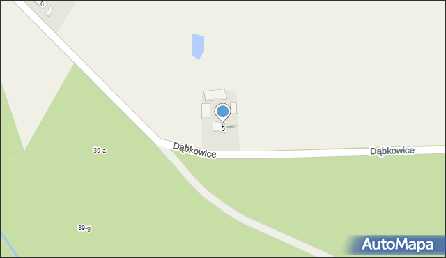 Dąbkowice, Dąbkowice, 5, mapa Dąbkowice