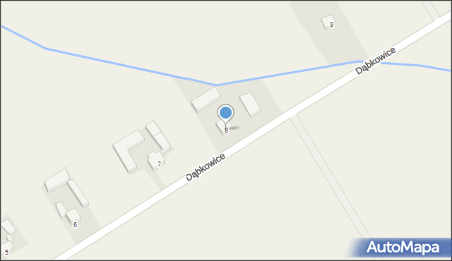 Dąbkowice, Dąbkowice, 8, mapa Dąbkowice