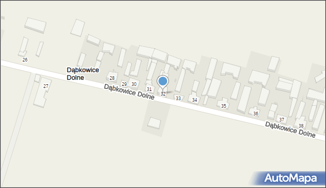 Dąbkowice Dolne, Dąbkowice Dolne, 32, mapa Dąbkowice Dolne