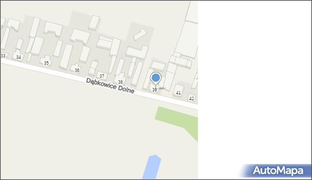 Dąbkowice Dolne, Dąbkowice Dolne, 40, mapa Dąbkowice Dolne