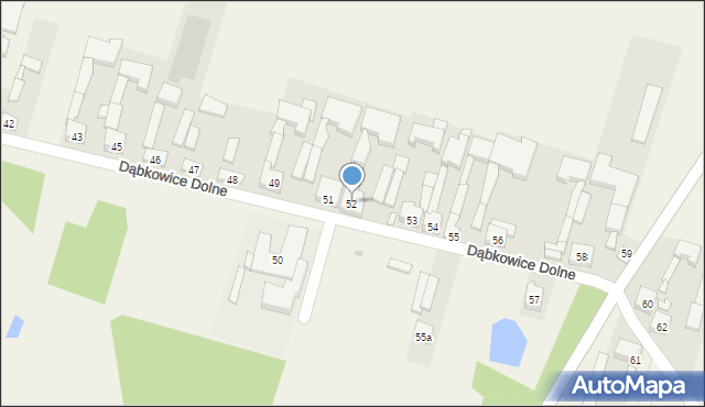 Dąbkowice Dolne, Dąbkowice Dolne, 52, mapa Dąbkowice Dolne