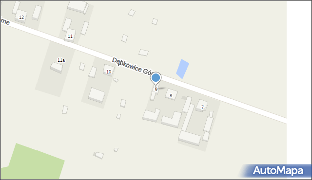 Dąbkowice Górne, Dąbkowice Górne, 9, mapa Dąbkowice Górne