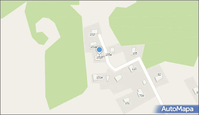 Dąbroszyn, Dąbroszyn, 101d, mapa Dąbroszyn