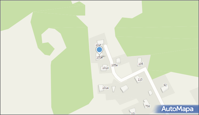 Dąbroszyn, Dąbroszyn, 101e, mapa Dąbroszyn