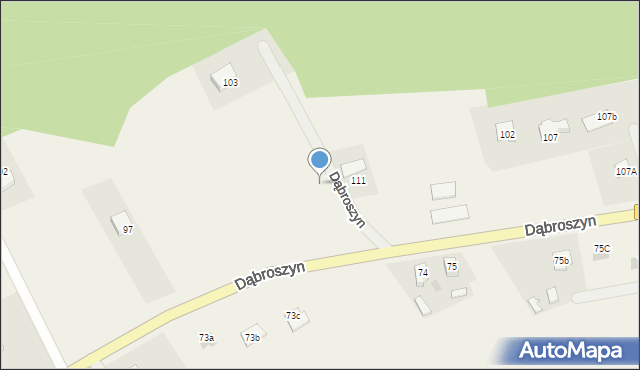 Dąbroszyn, Dąbroszyn, 103b, mapa Dąbroszyn