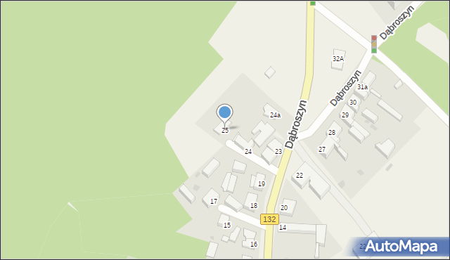 Dąbroszyn, Dąbroszyn, 25, mapa Dąbroszyn
