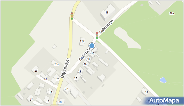 Dąbroszyn, Dąbroszyn, 31a, mapa Dąbroszyn