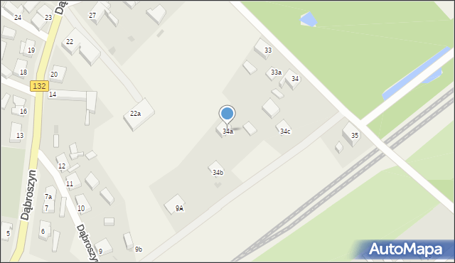 Dąbroszyn, Dąbroszyn, 34a, mapa Dąbroszyn
