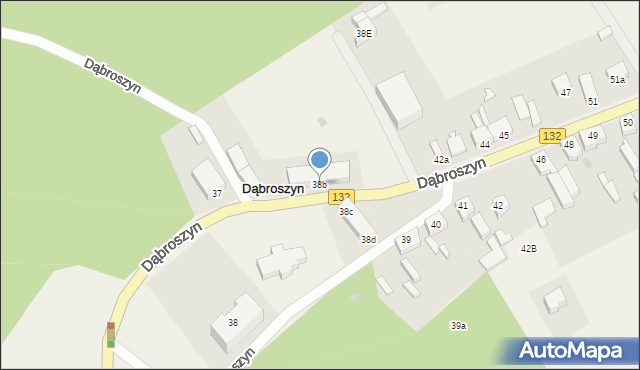 Dąbroszyn, Dąbroszyn, 38b, mapa Dąbroszyn