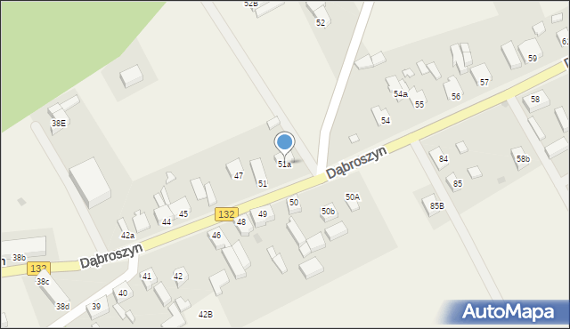 Dąbroszyn, Dąbroszyn, 51a, mapa Dąbroszyn