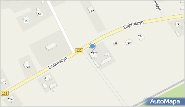 Dąbroszyn, Dąbroszyn, 73, mapa Dąbroszyn