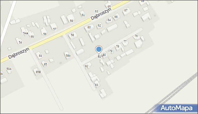 Dąbroszyn, Dąbroszyn, 81, mapa Dąbroszyn