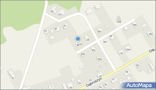 Dąbroszyn, Dąbroszyn, 96, mapa Dąbroszyn