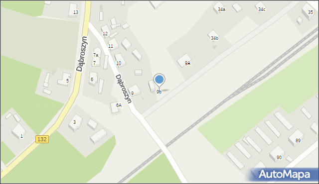 Dąbroszyn, Dąbroszyn, 9b, mapa Dąbroszyn