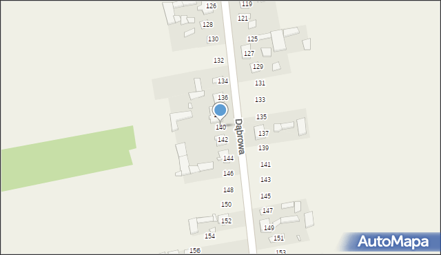 Dąbrowa, Dąbrowa, 140, mapa Dąbrowa