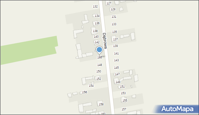 Dąbrowa, Dąbrowa, 146, mapa Dąbrowa