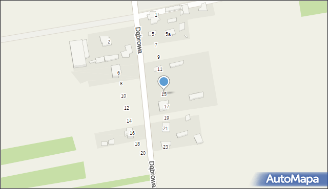 Dąbrowa, Dąbrowa, 15, mapa Dąbrowa