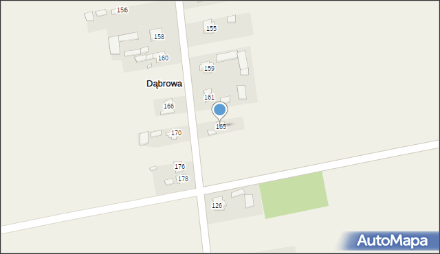 Dąbrowa, Dąbrowa, 165, mapa Dąbrowa