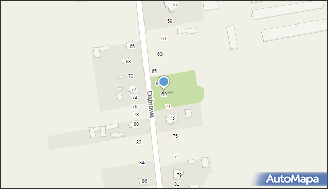 Dąbrowa, Dąbrowa, 69, mapa Dąbrowa