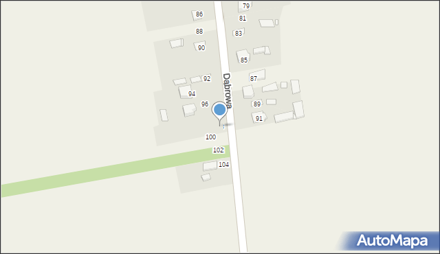 Dąbrowa, Dąbrowa, 98, mapa Dąbrowa